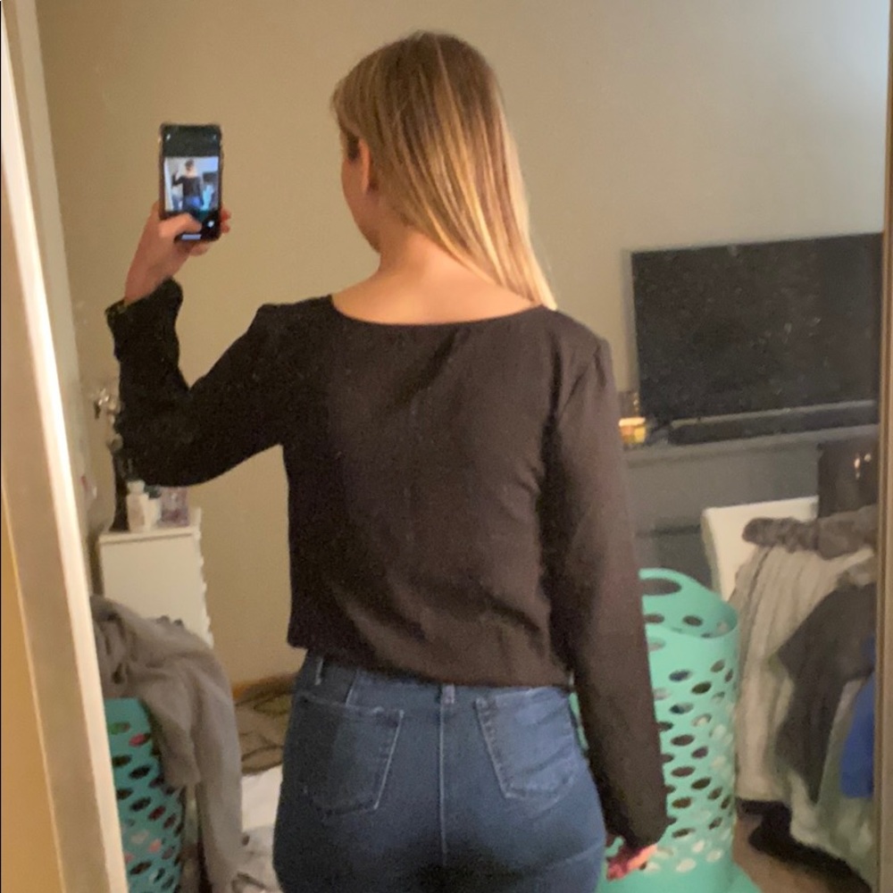 Black Crop Top - Picture 2 of 2